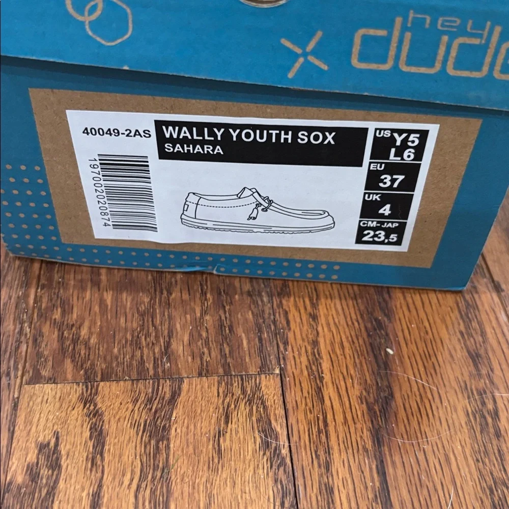 Hey Dude, Kids, Wally Youth Sox, Size Y5, Sahara - Picture 2 of 9